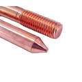 1/6 3/8, 1/2", 5/8", 3/4", 1" Threaded Copper Bonded earth rod Copper coated steel Copper clad steel rod